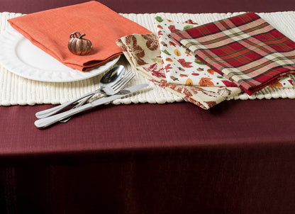 Rustic Autumn Leaves Kitchen Collection Thanksgiving & Fall Table Décor, Napkin Set, 20X20, 6 Piece