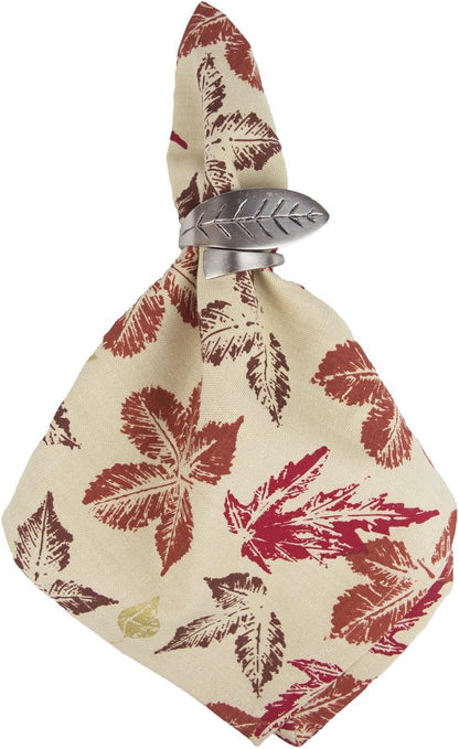 Rustic Autumn Leaves Kitchen Collection Thanksgiving & Fall Table Décor, Napkin Set, 20X20, 6 Piece