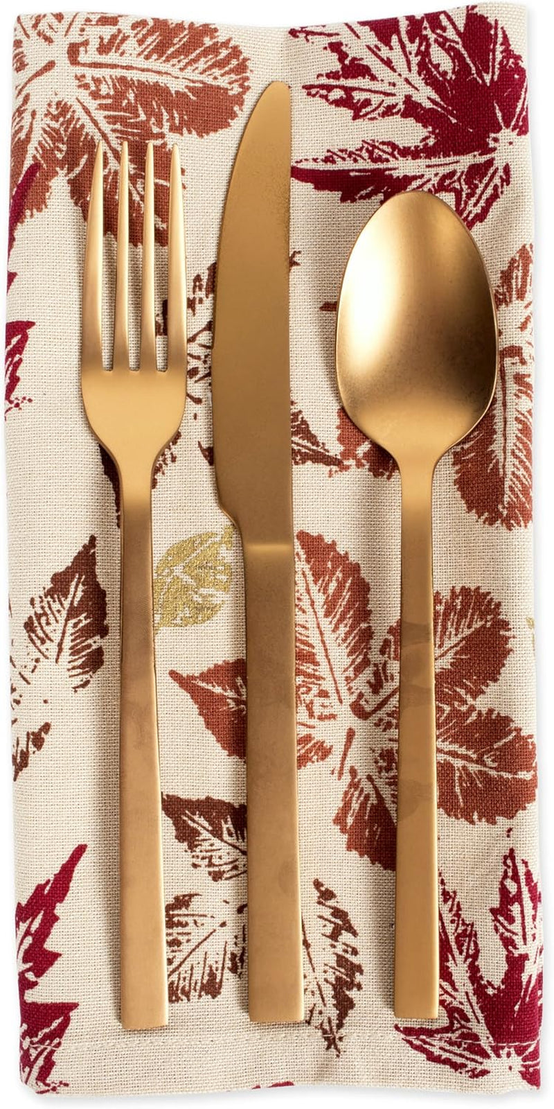 Rustic Autumn Leaves Kitchen Collection Thanksgiving & Fall Table Décor, Napkin Set, 20X20, 6 Piece